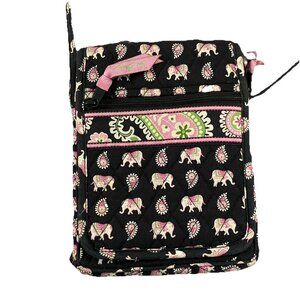 Vera‎ Bradley Mini Hipster Bag Pink Elephant Quilted Paisley Crossbody